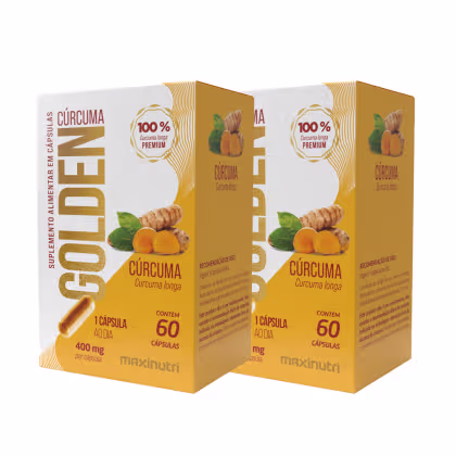 Imagem do produto Kit 2 Curc Golden 400mg Cúrcuma Longa 60 Cáps Maxinutri