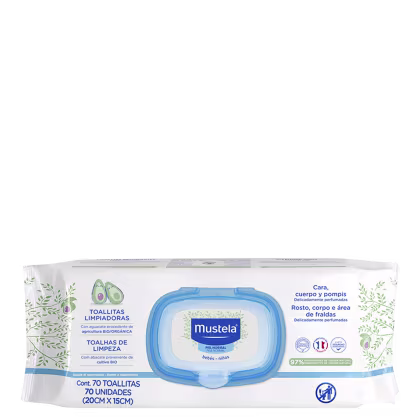 Imagem do produto Mustela Bébé Dermo Soothing - Lenços de Limpeza (70 unidades)