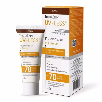Imagem do produto Protetor Solar Facial Theraskin UV-Less FPS 70 Gel Creme Tom 4 40g – Alta Proteção com Cor