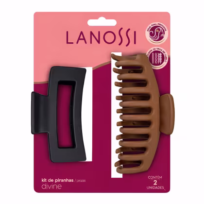 Imagem do produto Kit Piranhas de Cabelo Divine Lanossi – Fixação Segura, Acessório Versátil para Penteados, Uso Diário