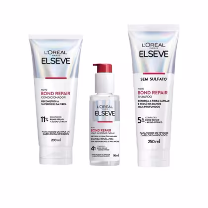Imagem do produto Kit Bond Repair L’Oréal Paris Elseve - Shampoo + Condicionador + Leave-In