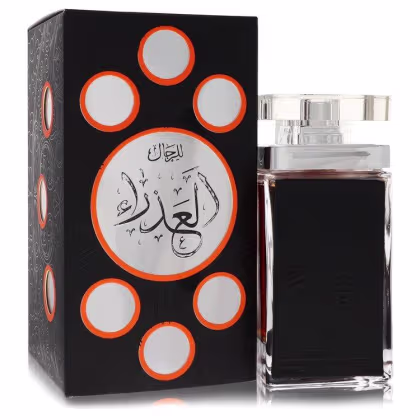 Perfume Al Azra'A Black com frasco de vidro preto. Produto da marca Lattafa Perfumes.