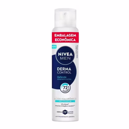 Imagem do produto Desodorante Antitranspirante Aerossol Nivea Men Derma Control Defende 72h 200ml