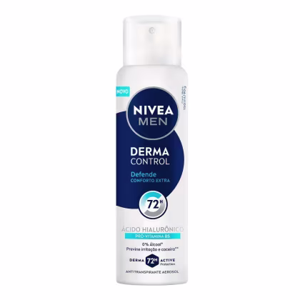 Imagem do produto Desodorante Antitranspirante Aerossol Nivea Men Derma Control Defende Masculino 72h 150ml