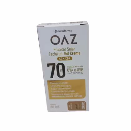 Imagem do produto OAZ Protetor Solar Facial Fps70 Cor 2 40ml