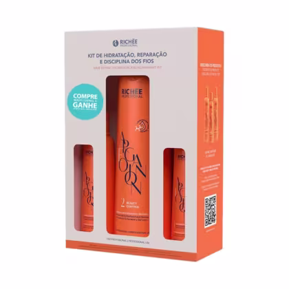 Imagem do produto Richée Argan e Ojon Shampoo 250ml + Máscara 250ml + Beauty Control 1L