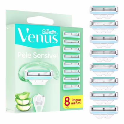 Imagem do produto Carga Aparelho Depilar Gillette Venus Pele Sensível C/8 Unid