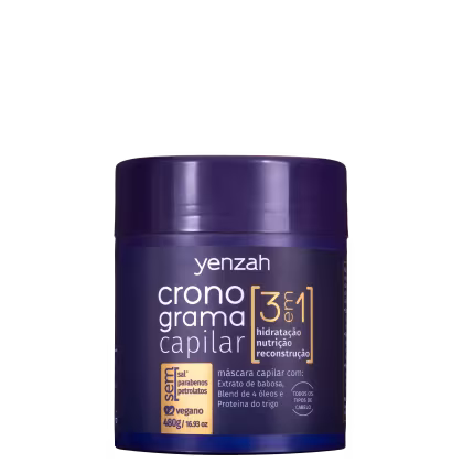 Imagem do produto Yenzah Cronograma Capilar 3 em 1 - Máscara Capilar 480g