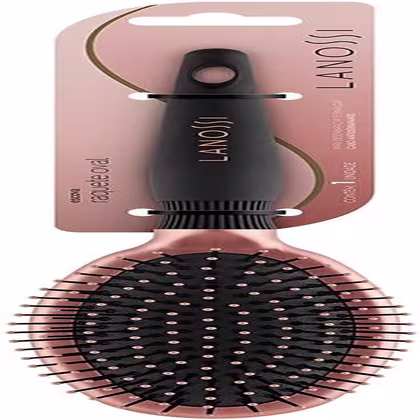 Imagem do produto Kit Escovas Lanossi com Modeladora Térmica, Raquete Oval e Ventilada Flex para alisar, secar e desembaraçar