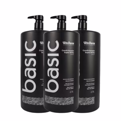 Imagem do produto Vita Derm Basic Super Brilho Kit 3 Condicionador 2,5L
