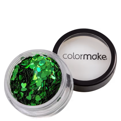 Imagem do produto Colormake Shine Formatos Coração Verde - Glitter 2g