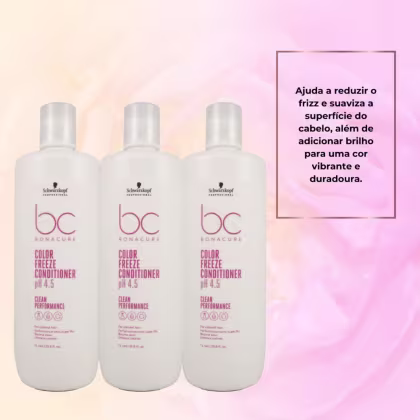 Imagem do produto Schwarzkopf Color Freeze pH 4.5 Kit 3 Condicionador 1L