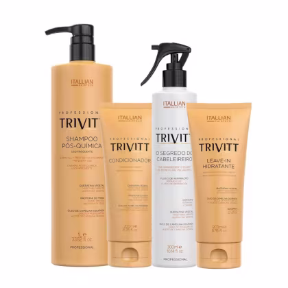 Imagem do produto Kit Trivitt Pós Química (4 Itens) – Hidratação e Maciez Capilar Profissional