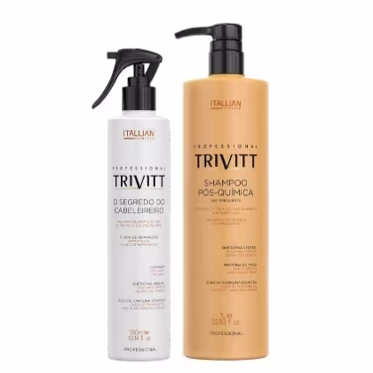 Imagem do produto Kit Trivitt Shampoo Pós-Química + O Segredo do Cabeleireiro Reparação Imediata