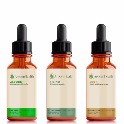 Imagem do produto Kit óleos vegetais de Alecrim, Semente de Ojon/Batana e Rícino - 30ml cada