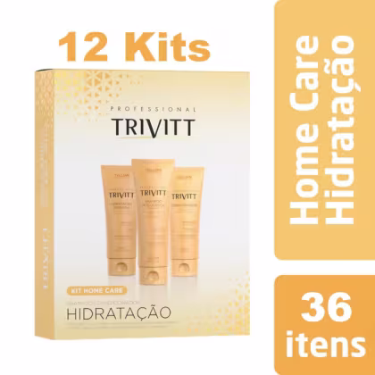 Imagem do produto Trivitt 12 Kit Home Care c/ Leave-In Hidratante - Manutenção Capilar Pós Química (36 Produtos)