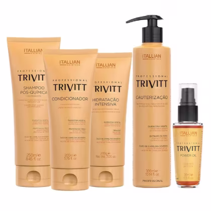 Imagem do produto Trivitt Kit Home Care Manutenção Capilar Com Fluido Para Escova (5 Produtos)