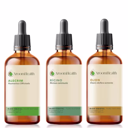 Imagem do produto Kit óleos vegetais de Alecrim, Semente de Ojon/Batana e Rícino - 100ml cada