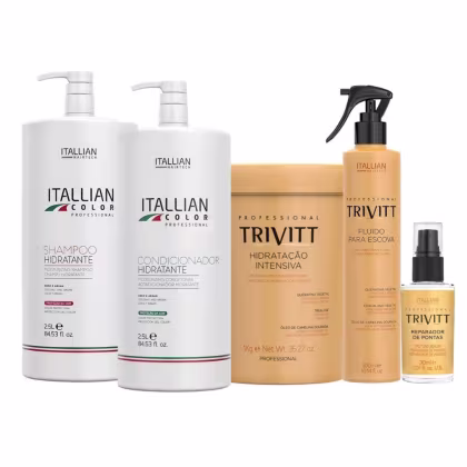 Imagem do produto Kit Itallian Profissional Lavatório + Kit Trivitt Hidratação (5 Produtos)