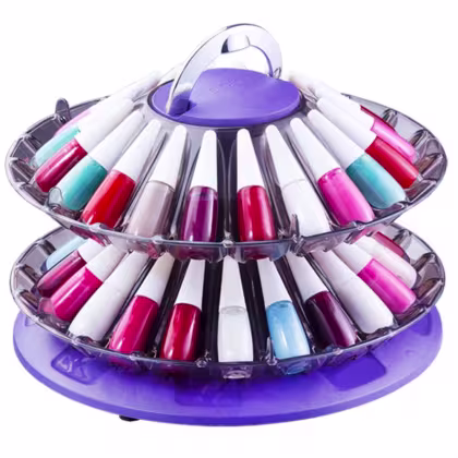 Imagem do produto Organizador de Esmalte Giratório Dompel Smaltbell Twist Roxo 3355