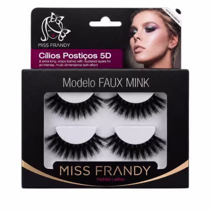 Imagem do produto Cílios Postiços 5d Miss Frandy Faux Mink 2 Pares C19-1281
