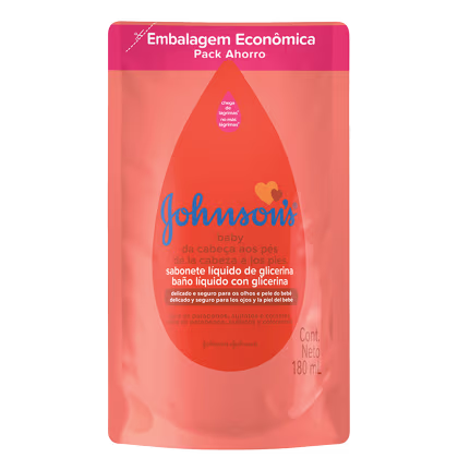 Imagem do produto Johnson's Baby Da Cabeça Aos Pés Refil - Sabonete Líquido 180ml