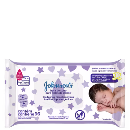 Imagem do produto Johnson's Baby Hora Do Sono - Lenços de Limpeza (96 Unidades)