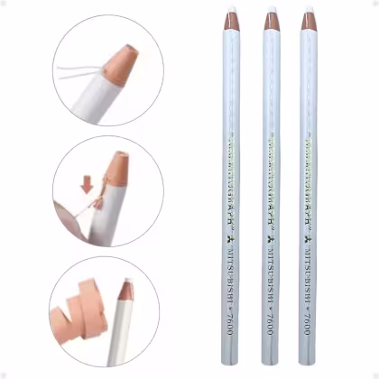 Imagem do produto Kit Mitsubishi: 3 Lápis Dermatografico Branco 7600