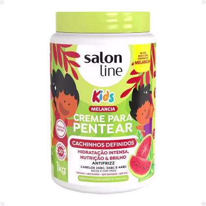 Imagem do produto Kit Salon Line Kids: Shampoo e Condicionador + Creme para Pentear 1kg Melancia