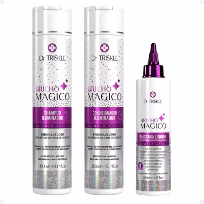 Imagem do produto Kit Dr Triskle Brilho Mágico: Shampoo, Condicionador e Máscara Líquida