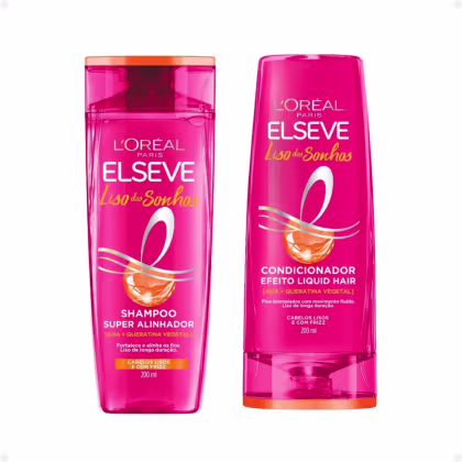 Imagem do produto Kit Elseve Liso Dos Sonhos: Shampoo e Condicionador 200ml
