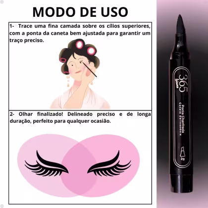 Imagem do produto Caneta Delineadora Luisance 365 Ponta Chanfrada Preto L17002