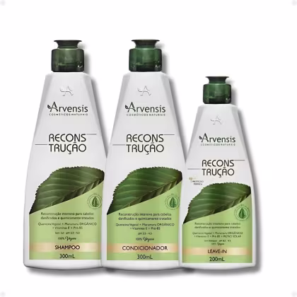 Imagem do produto Kit Arvensis Reconstrução: Shampoo 300ml, Condicionador 300ml e Leave-in 200ml