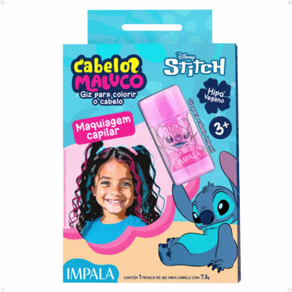 Imagem do produto Giz Para Colorir o Cabelo Stitch Cabelos Maluco Rosa Angel