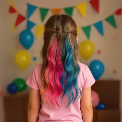 Imagem do produto Kit Stitch Cabelo Maluco: Giz Para Colorir Azul Stitch e Rosa Angel