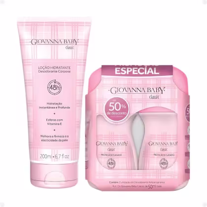 Imagem do produto Kit Giovanna Baby Classic: 2 Desodorantes Roll-on e 1 Loção Hidratante