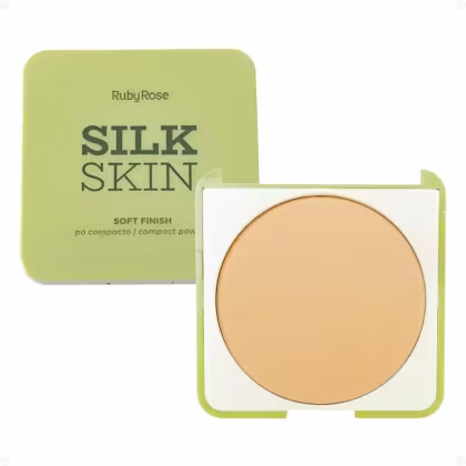 Imagem do produto Ruby Rose Silk Skin Soft Finish Sunshine - Pó Compacto 9,5g
