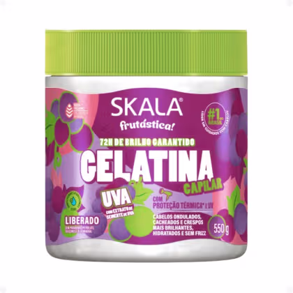 Imagem do produto Gelatina Capilar Skala Frutástica! Uva Com Proteção Térmica 550g