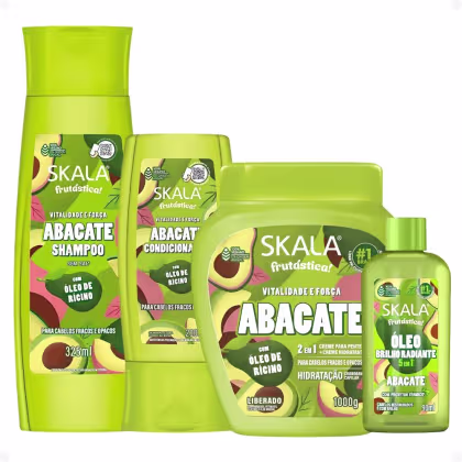 Imagem do produto Kit Skala Frutástica Abacate: Shampoo, Condicionador, Creme Tratamento 1000g e Óleo Capilar 90ml