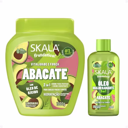 Imagem do produto Kit Skala Frutastica Abacate: Creme de tratamento 1000g e Óleo Capilar 90ml