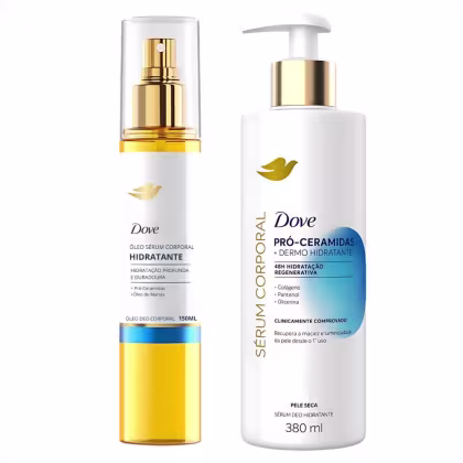 Imagem do produto Kit Dove Hidratante Pró-ceramidas: Óleo Sérum Deo Corporal 150ml e Sérum Deo Hidratante 380ml