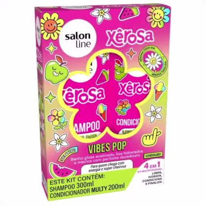 Imagem do produto Kit Salon Line Xêrosa Vibes Pop: Shampoo 300ml e Condicionador Multy 200ml