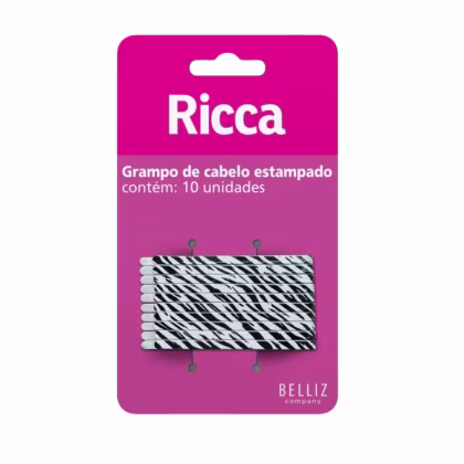 Imagem do produto Grampo de Cabelo Ricca Style Zebra Cód.1032