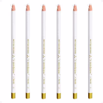 Imagem do produto Kit Mitsubishi Rainbow: 6 Lápis Dermatográfico Branco 7610-1
