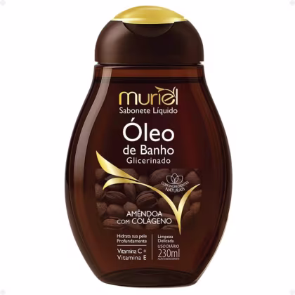Imagem do produto Sabonete Líquido Muriel Óleo De Banho Glicerinado Amêndoa Com Avelã 230ml