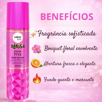 Imagem do produto Body Splash Cabelo e Corpo Salon Line Xêrosa Poder Pink 200ml