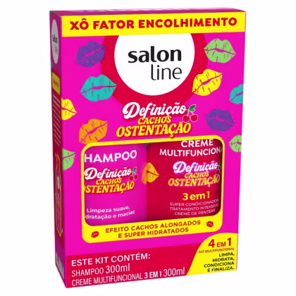 Imagem do produto Kit Salon Line Definição Cachos Ostentação: Shampoo e Creme Multifuncional 3 em 1 300ml