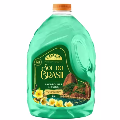 Imagem do produto Lava-Roupas Líquido Coala Laundry Sol Do Brasil Roupas Brancas e Coloridas 3L