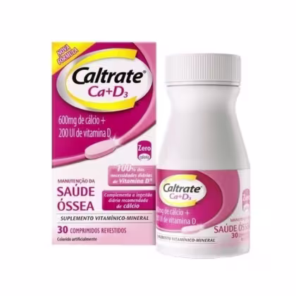 Imagem do produto Cálcio 600mg + Vitamina D 200UI Caltrate Ca+D3 60 Cápsulas