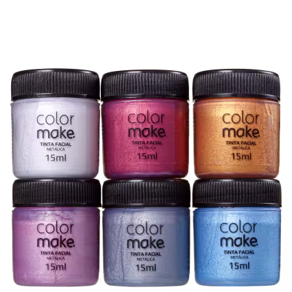 Imagem do produto Kit Colormake Tinta Metálica Cartela (6 Unidades)